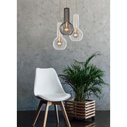 Kaja Arvi Black lampa wisząca 1x60W czarny/złoty K-4520