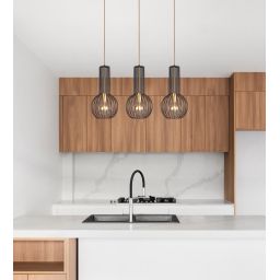 Kaja Arvi Black lampa wisząca 3x60W czarny/złoty K-4521