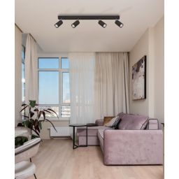 Kaja Monti lampa podsufitowa 4x10W LED czarna K-4554