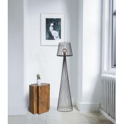 Kaja Soul Black lampa stojąca 1x60W czarna K-4643