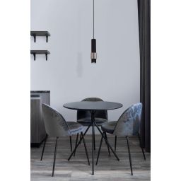 Kaja Nikos lampa wisząca 1x10W LED chrom/czarny K-4713