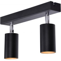 Kaja Monti lampa podsufitowa 2x10W LED czarna K-4726