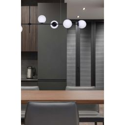 Kaja Vuelta lampa wisząca 5x40 W biała-czarna K-4738