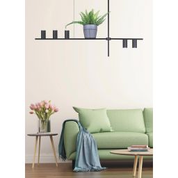 Kaja Rocco lampa podsufitowa 5x10W czarna K-4756