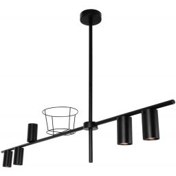 Kaja Rocco lampa wisząca 5x10 W czarna K-4757