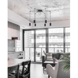 Kaja Puerto lampa wisząca 6x10W LED czarna K-4898