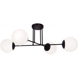 Kaja Savoy lampa podsufitowa 4x40 W biała-czarna K-4924