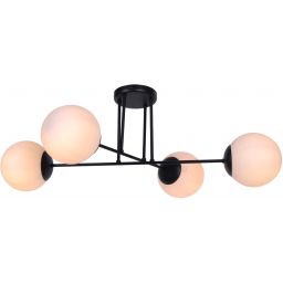 Kaja Savoy lampa podsufitowa 4x40 W biała-czarna K-4924