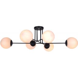 Kaja Savoy lampa podsufitowa 6x40 W biała-czarna K-4925