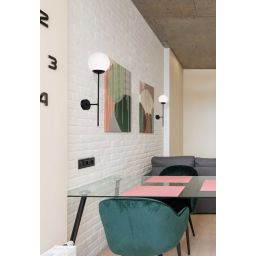 Kaja Savoy kinkiet 1x40 W biały-czarny K-4926