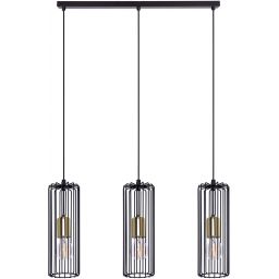 Kaja Gabia lampa wisząca 3x60W czarny/złoty K-4936
