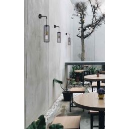 Kaja Gabia kinkiet 1x60W czarny/złoty K-4939