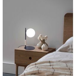 Kaja Tambo lampa stołowa 1x40 W biała-czarna K-4955