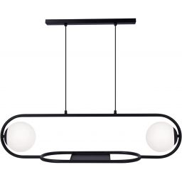 Kaja Finestra lampa wisząca 2x40 W biała-czarna K-4961