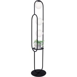 Kaja Finestra lampa stojąca 3x40 W biała-czarna K-4963