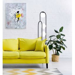 Kaja Finestra lampa stojąca 3x40 W biała-czarna K-4963