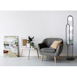 Kaja Finestra lampa stojąca 3x40 W biała-czarna K-4963