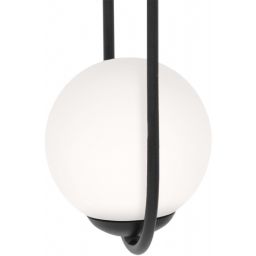 Kaja Parva lampa wisząca 2x40 W czarna-mleczna K-5101