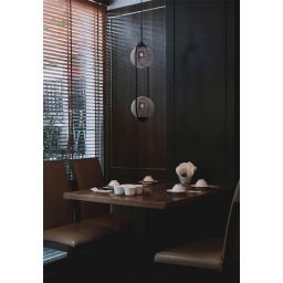 Kaja Davos lampa wisząca 2x40 W czarna-grafitowa K-5111