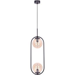 Kaja Venta lampa wisząca 2x40 W czarna-bursztynowa K-5121