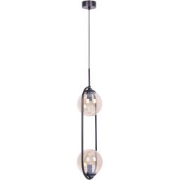 Kaja Venta lampa wisząca 2x40 W czarna-bursztynowa K-5121