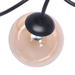 Kaja Floro lampa podsufitowa 3x40 W czarna-bursztynowa K-5126