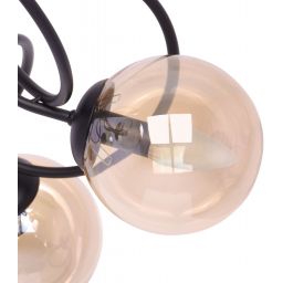 Kaja Floro lampa podsufitowa 5x40 W czarna-bursztynowa K-5127