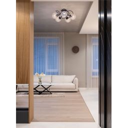 Kaja Floro lampa podsufitowa 5x40 W czarna-bursztynowa K-5127