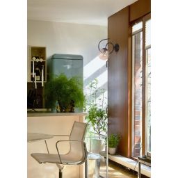 Kaja Floro kinkiet 1x40W czarny/bursztynowy K-5128