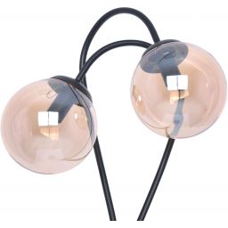 Kaja Floro lampa stojąca 2x40 W czarna-bursztynowa K-5129