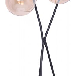 Kaja Floro lampa stojąca 2x40 W czarna-bursztynowa K-5129