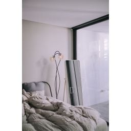 Kaja Floro lampa stojąca 2x40 W czarna-bursztynowa K-5129