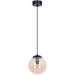 Kaja Delta lampa wisząca 1x40 W czarna-bursztynowa K-5160