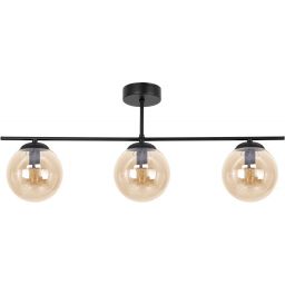 Kaja Delta lampa podsufitowa 3x10 W czarna-bursztynowa K-5164