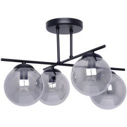 Kaja Gamma lampa podsufitowa 4x40 W czarna-grafitowa K-5166