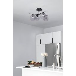 Kaja Gamma lampa podsufitowa 4x40 W czarna-grafitowa K-5166
