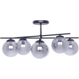 Kaja Gamma lampa podsufitowa 5x40 W czarna-grafitowa K-5167