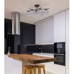 Kaja Gamma lampa podsufitowa 5x40 W czarna-grafitowa K-5167