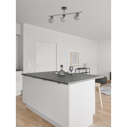Kaja Gamma lampa podsufitowa 3x10 W czarna-grafitowa K-5169