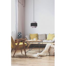 Kaja Etela lampa wisząca 1x40W czarny/szary K-5170