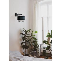 Kaja Etela kinkiet 1x40W czarny/szary K-5174