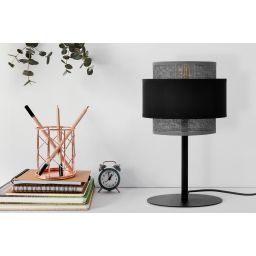 Kaja Etela lampa stołowa 1x40 W czarna-szara K-5176