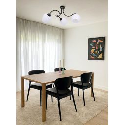 Kaja Bella lampa podsufitowa 3x60W czarny/biały K-5185