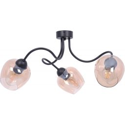 Kaja Diuna lampa podsufitowa 3x60W czarny/bursztynowy K-5190