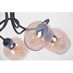 Kaja Diuna lampa podsufitowa 5x60W czarny/bursztynowy K-5191