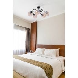 Kaja Diuna lampa podsufitowa 5x60W czarny/bursztynowy K-5191