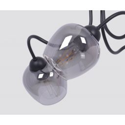 Kaja Sara lampa podsufitowa 3x60W czarny/grafitowy K-5195