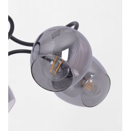 Kaja Sara lampa podsufitowa 5x60W czarny/grafitowy K-5196