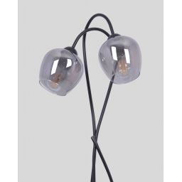 Kaja Sara lampa stojąca 2x60W czarny/grafitowy K-5198