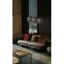 Kaja Zimbo lampa wisząca 1x40W czarny/złoty K-5220